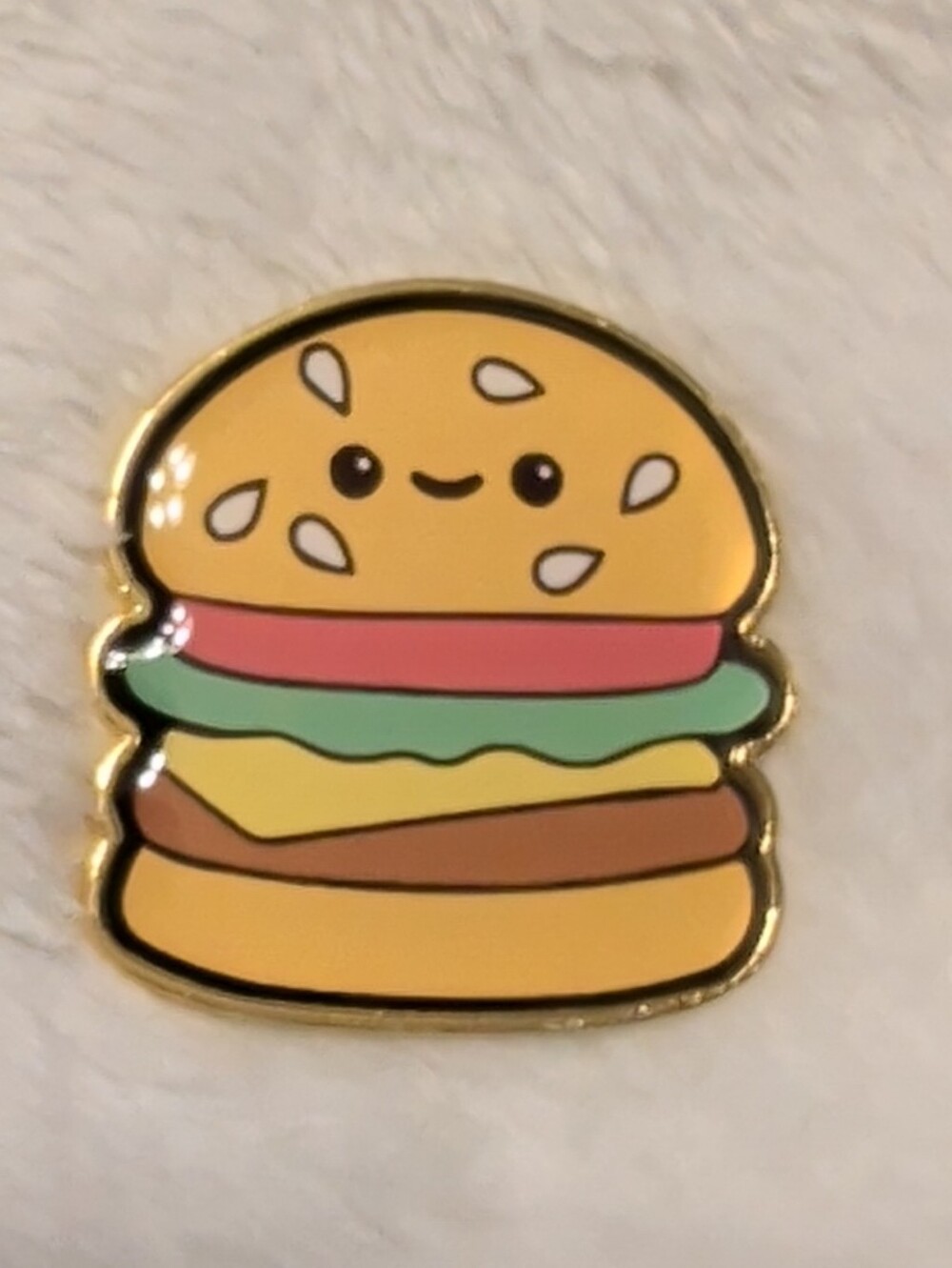 Hallmark Cute Kawaii Cheese Burger Enamel Pin